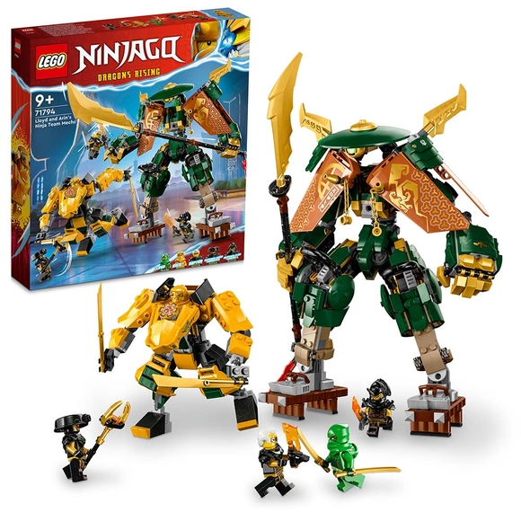 LEGO NINJAGO Lloyd ve Arin’in Ninja Ekibi Robotları 71794 Oyuncak Yapım Seti (764 Parça)
