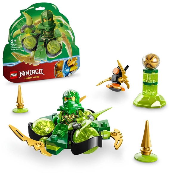 LEGO NINJAGO Lloyd’un Ejderha Gücü Spinjitzu Dönüşü 71779 Oyuncak Yapım Seti (56 Parça)