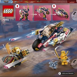 LEGO NINJAGO Sora’nın Dönüşen Robot Motosiklet Yarışçısı 71792 Oyuncak Yapım Seti (384) - Thumbnail