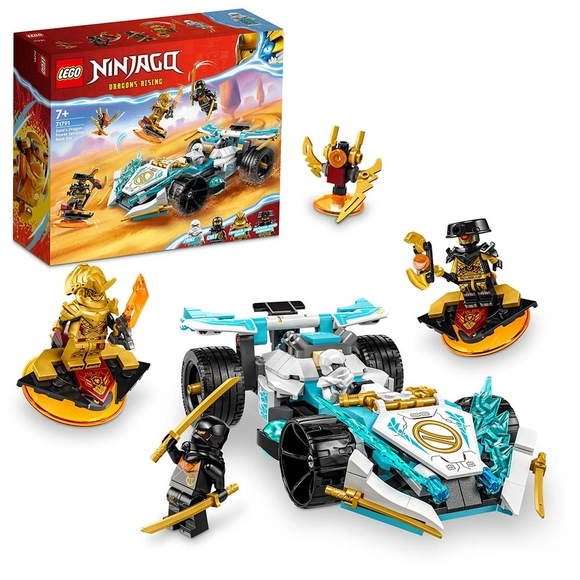 LEGO NINJAGO Zane’in Ejderha Gücü Spinjitzu Yarış Arabası 71791 Oyuncak Yapım Seti (307 Parça)