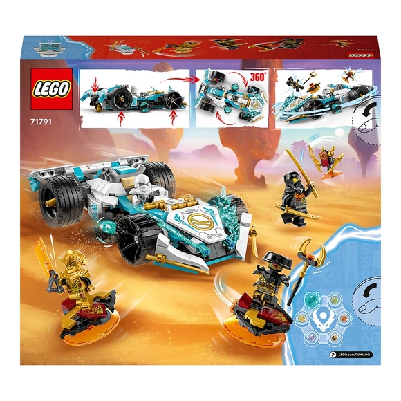 LEGO NINJAGO Zane’in Ejderha Gücü Spinjitzu Yarış Arabası 71791 Oyuncak Yapım Seti (307 Parça)