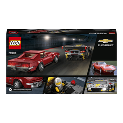 Lego Speed Champions Chevrolet Corvette C8.R Yarış Arabası ve 1968 Chevrolet Corvette 76903 - Thumbnail