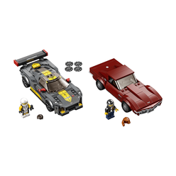 Lego Speed Champions Chevrolet Corvette C8.R Yarış Arabası ve 1968 Chevrolet Corvette 76903 - Thumbnail