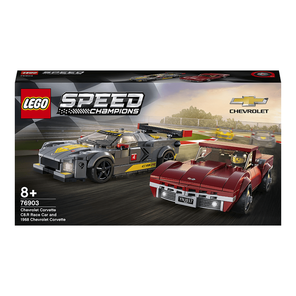 Lego Speed Champions Chevrolet Corvette C8.R Yarış Arabası ve 1968 Chevrolet Corvette 76903