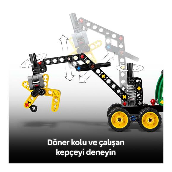 Lego Technic John Deere 1470H Tekerlekli Orman Makinesi 42218