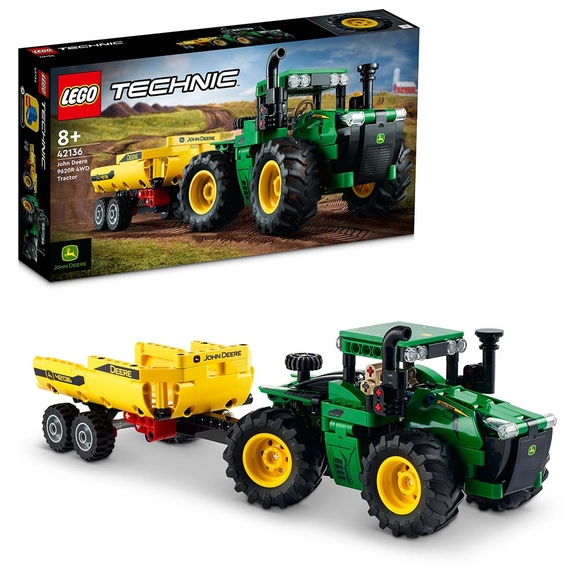 LEGO Technic John Deere 9620R 4WD Traktör 42136 Model Yapım Seti (390 Parça)