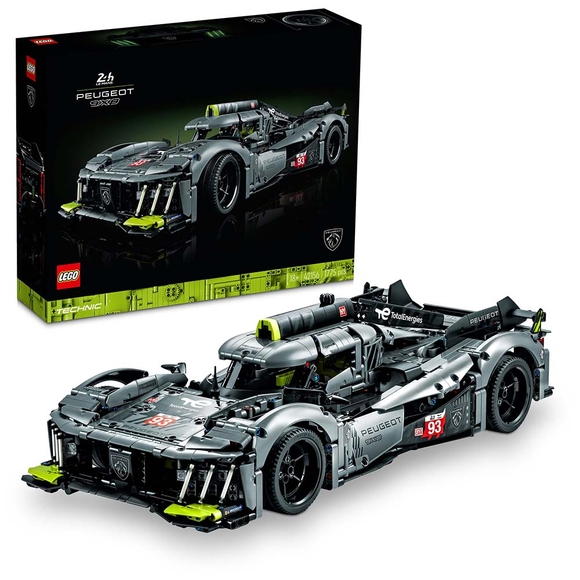 LEGO Technic PEUGEOT 9X8 24H Le Mans Hybrid Hypercar 42156 Yapım Seti (1775 Parça)