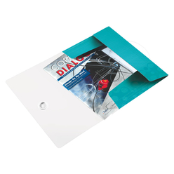 Leitz Wow İnce Lastikli Dosya Metalik Buz Mavisi 45990051 - Thumbnail