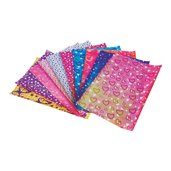 Lino Elişi Kağıdı Yanardöner Desenli 10’lu 3714P