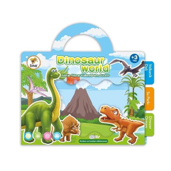 Lino Tekrar Tekrar Kullanılabilen Sticker Dinosaur World LS-303