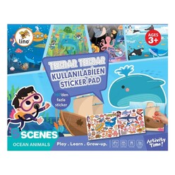 Lino - Lino Tekrar Tekrar Kullanılabilen Sticker Pad Okyanus Canlıları Ls-601