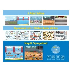 Lino Tekrar Tekrar Kullanılabilen Sticker Pad Taşıtlar Ls-603 - Thumbnail
