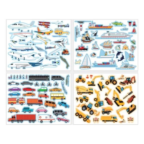 Lino Tekrar Tekrar Kullanılabilen Sticker Pad Taşıtlar Ls-603