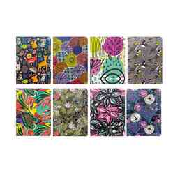 Liz 50 Yaprak 19X26cm Bristol Kapak Dikişli Ivory Kareli Defter Td19 - Thumbnail