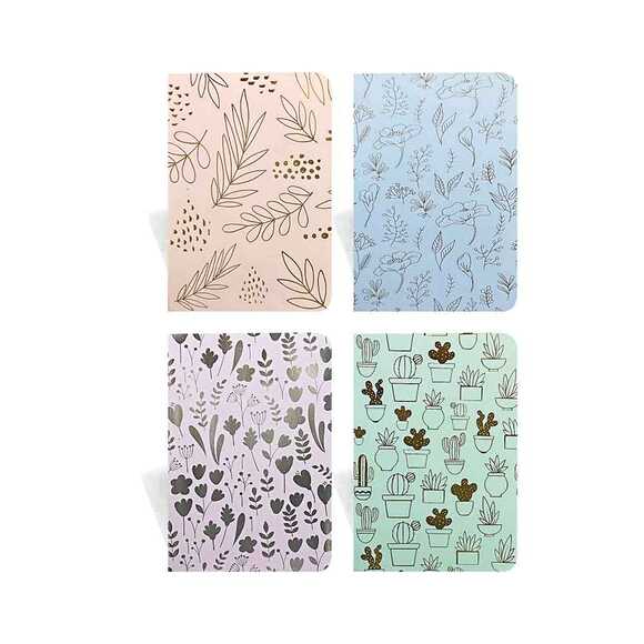 Lizy 40 Yaprak 16,5x24cm sırtı Dikişli Varaklı 70 Gr Defter TD17V