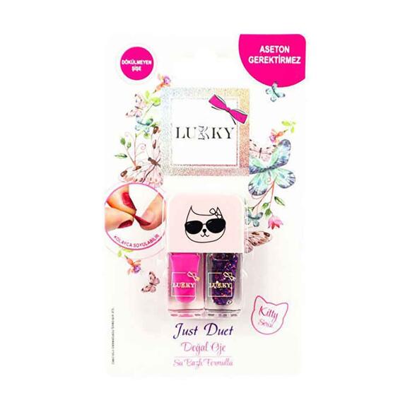 Lukky 2’Si Bir Arada Oje Pembe-Mor AST21925