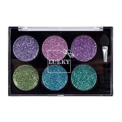 Lukky 6 Renkli Parıltılı Göz Farı Paleti Ve Fırçası AST16128 - Thumbnail