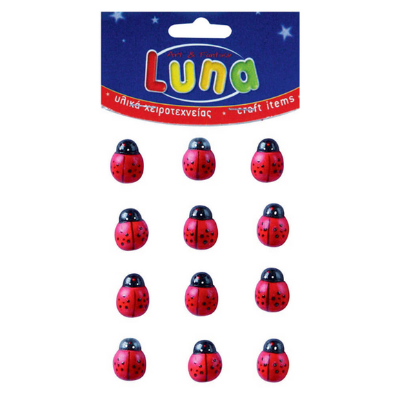 Luna Ahşap Uğur Böcekleri 18 mm 12’li LNA0601683