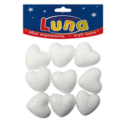 Luna Köpük Kalp 4 cm 9’lu LNA0601635 - Thumbnail