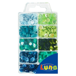 Luna Pul Boncuklar 9 Gözlü Set Yeşil Renkler 15 gr LNA0620226 - Thumbnail
