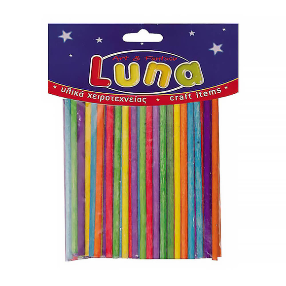 Luna Renkli Ahşap Çubuklar 4x100 mm 100’lü 0601652