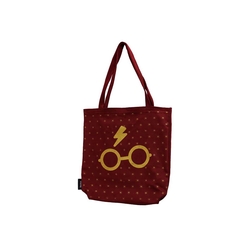 Mabbels Harry Potter Gözlük Bez Çanta Gabardin Bordo ÇAN-389217 - Thumbnail