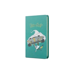 Mabbels - Mabbels Rick And Morty Sert Kapak Lastikli Mini Defter Turkuaz Dft-388364