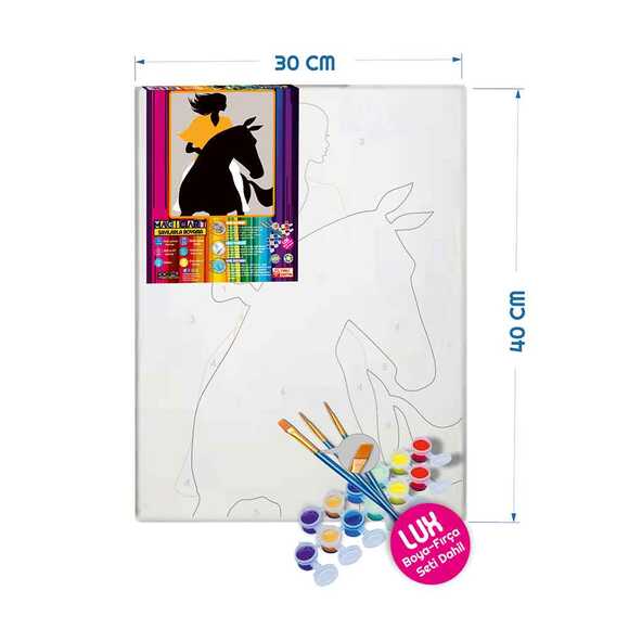 Magic Art Sayılarla Tuval Boyama Seti Cowgirl 30x40 cm