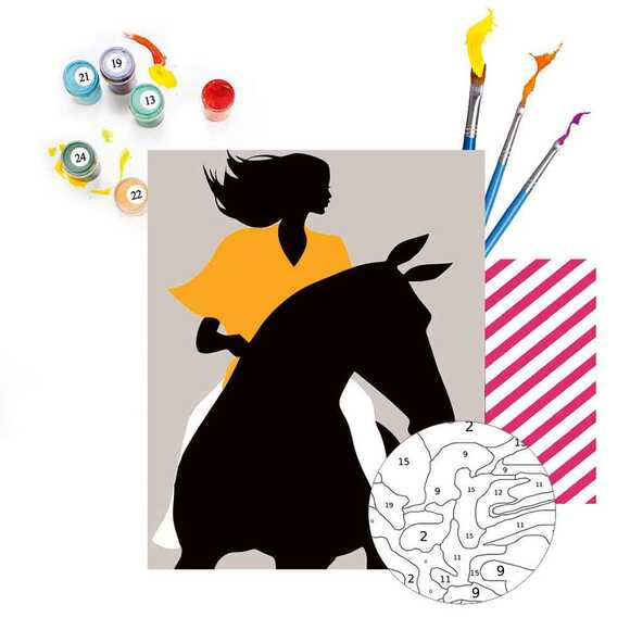 Magic Art Sayılarla Tuval Boyama Seti Cowgirl 30x40 cm