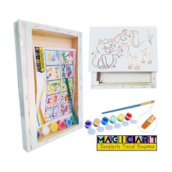 MagicArt - Magic Art Tuval Boyama Seti 20x30 Cm Sevimli Dostlar