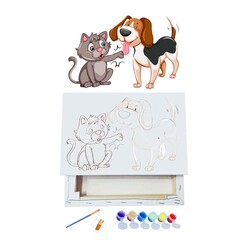 Magic Art Tuval Boyama Seti 20x30 Cm Sevimli Dostlar - Thumbnail