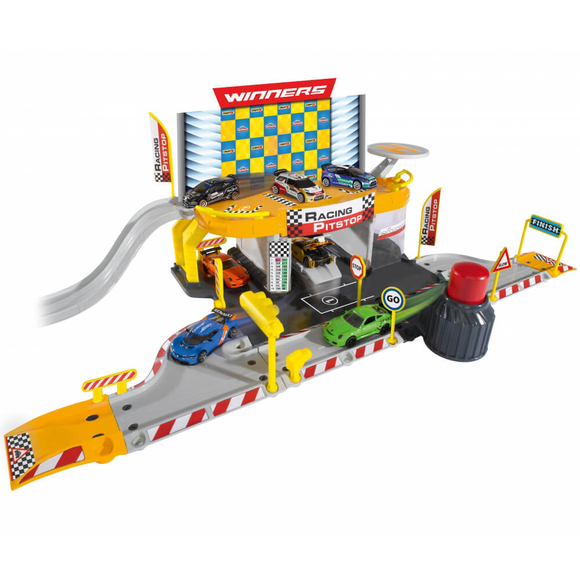 Majorette Creatix Racing Pitstop ve 1 Araba 2050011