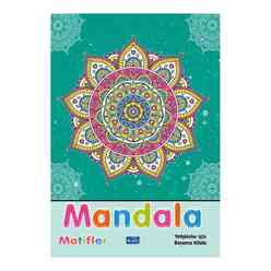 Mandala - Motifler - Yetişkinler İçin Boyama Kitabı - Thumbnail