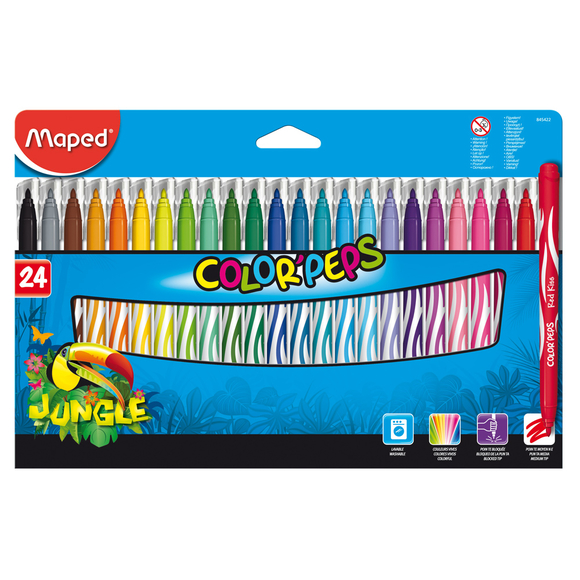 Maped Color’Peps Jungle Keçeli Kalem 24 Renk 845422