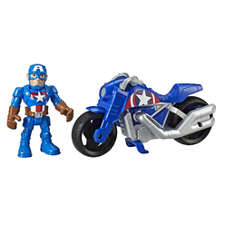 Marvel Süper Hero Adventures Mega Mini Figür Ve Motosiklet E6225 - Thumbnail