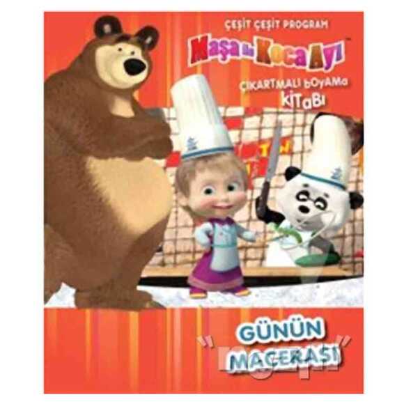 Maşa İle Koca Ayı Günün Macerası Çeşit Çeşit Program - Çıkartmalı Boyama