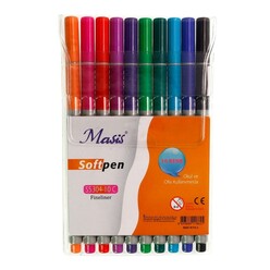 Masis Softpen Fineliner 10Lu Kt S5304-10C - Thumbnail