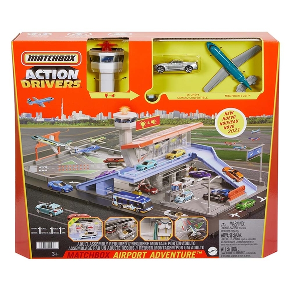 Matchbox Aksiyon Sürücüleri Havaalanı Macerası Oyun Seti HCN34