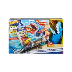 Mattel Hot Wheels City Köpek Balığından Kaçış Oyun Seti HDP06 - Thumbnail