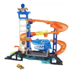 Mattel Hot Wheels City Köpek Balığından Kaçış Oyun Seti HDP06 - Thumbnail