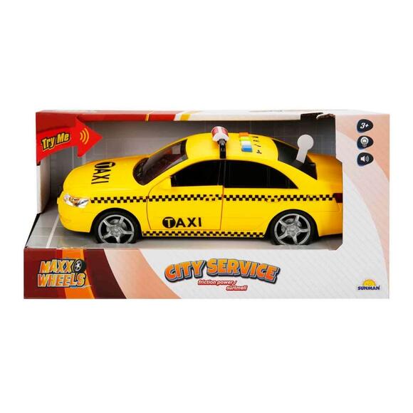 Maxx Wheels 1/16 Araba Polis/Taksi Sesli Ve Işıklı S00010560