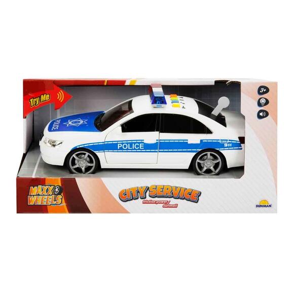 Maxx Wheels 1/16 Araba Polis/Taksi Sesli Ve Işıklı S00010560