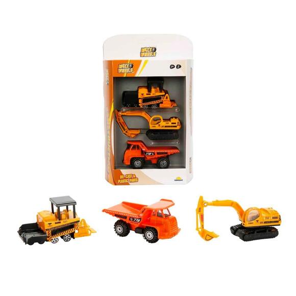 Maxx Wheels Diecast Araç İnşaat Aracı 3’Lü Paket S00019071