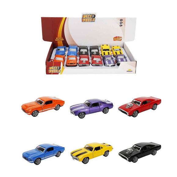 Maxx Wheels Işıklı Amerikan Klasik Model Araba 12 Cm S01002105