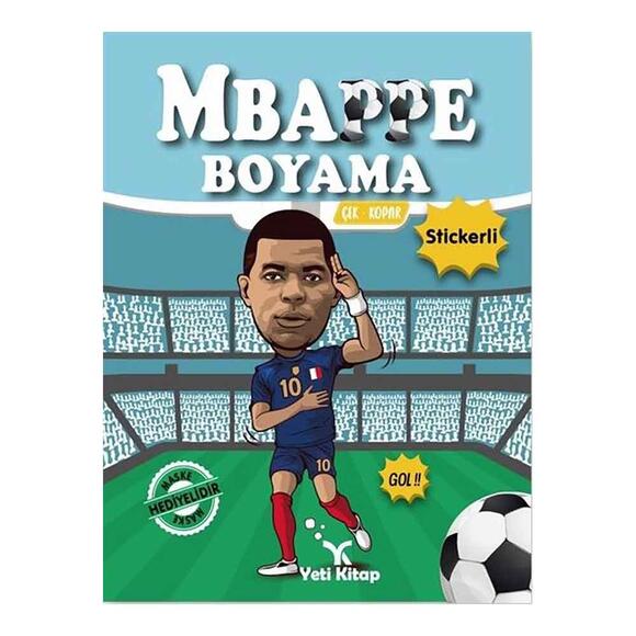 Mbappe Boyama - Çek Kopar Stickerli