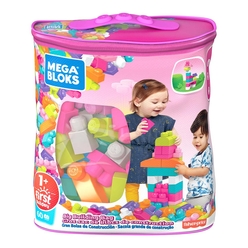 Mattel Mega Bloks - Mega Bloks 60’lı Blok Torbaları Mavi/Pembe CYP67