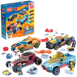 Mega Bloks Hot Wheels Aksesuarlı Dörtlü Araç Seti GVM13 - Thumbnail