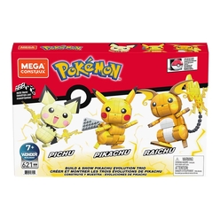 Mattel Mega Bloks - Mega Bloks Pokemon Yap ve Oyna Figürler Pikachu Dönüşüm 3’lüsü GYH06