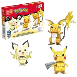 Mega Bloks Pokemon Yap ve Oyna Figürler Pikachu Dönüşüm 3’lüsü GYH06 - Thumbnail