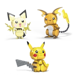 Mega Bloks Pokemon Yap ve Oyna Figürler Pikachu Dönüşüm 3’lüsü GYH06 - Thumbnail